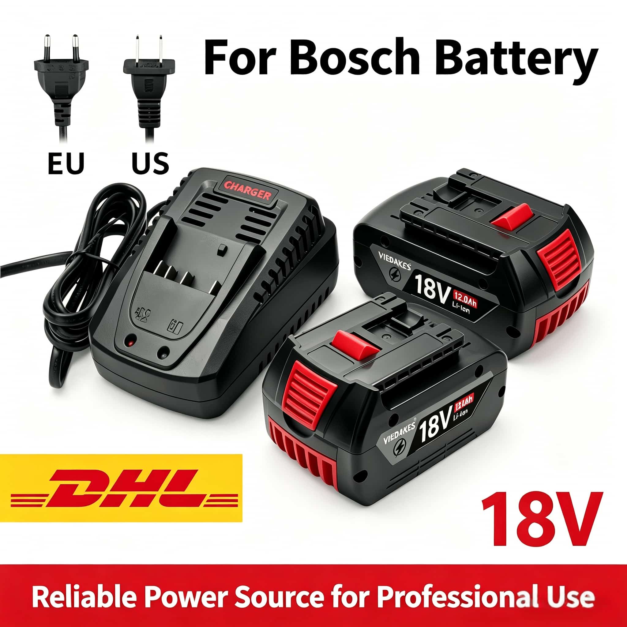 Bosch Drill Gsb 18V - Voor Bosch BAT618 Batterij 18V 8000mAh