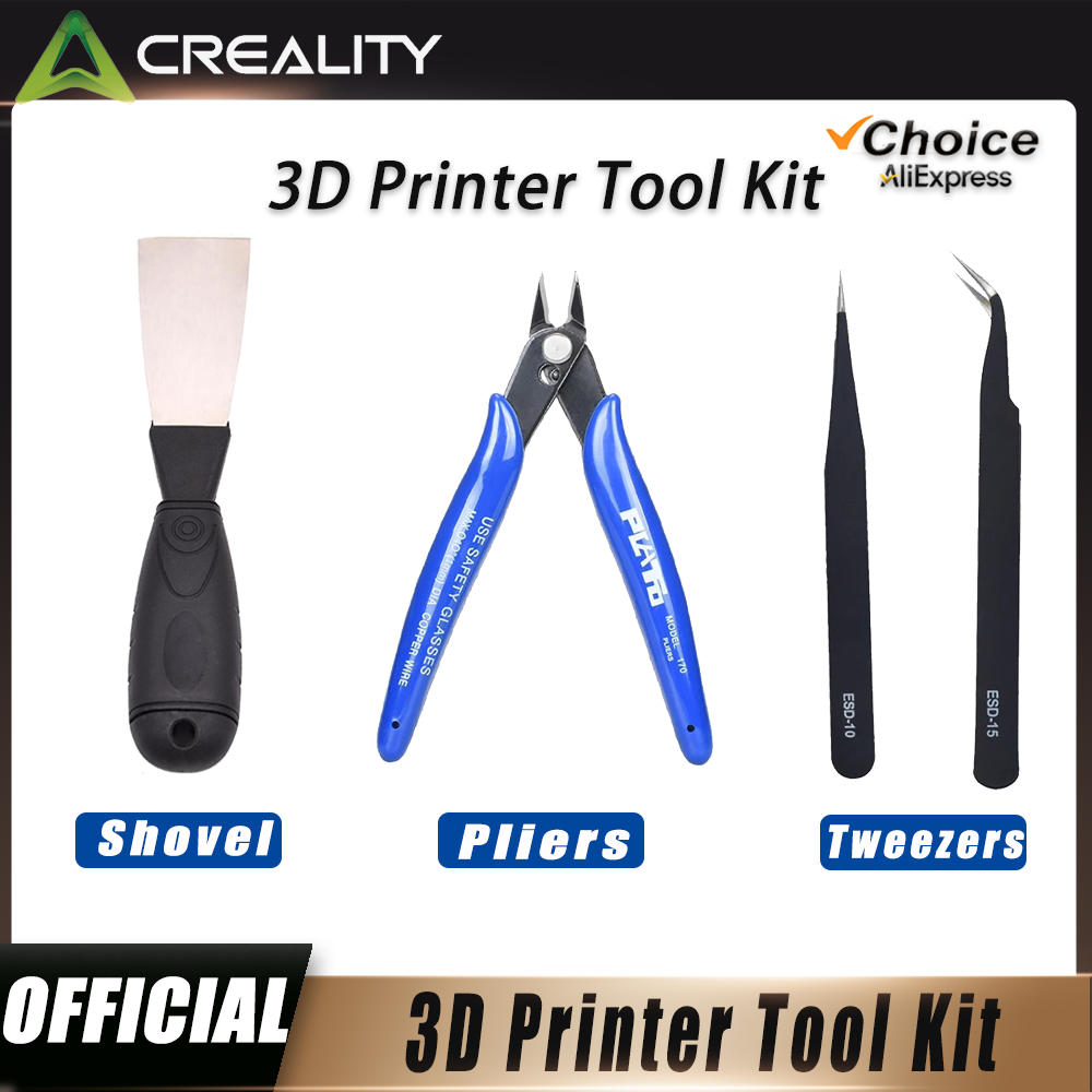 Creality Printer Ender 3 - 3D-printer gereedschap: verwijderingsspatel, stalen tang, elektrische