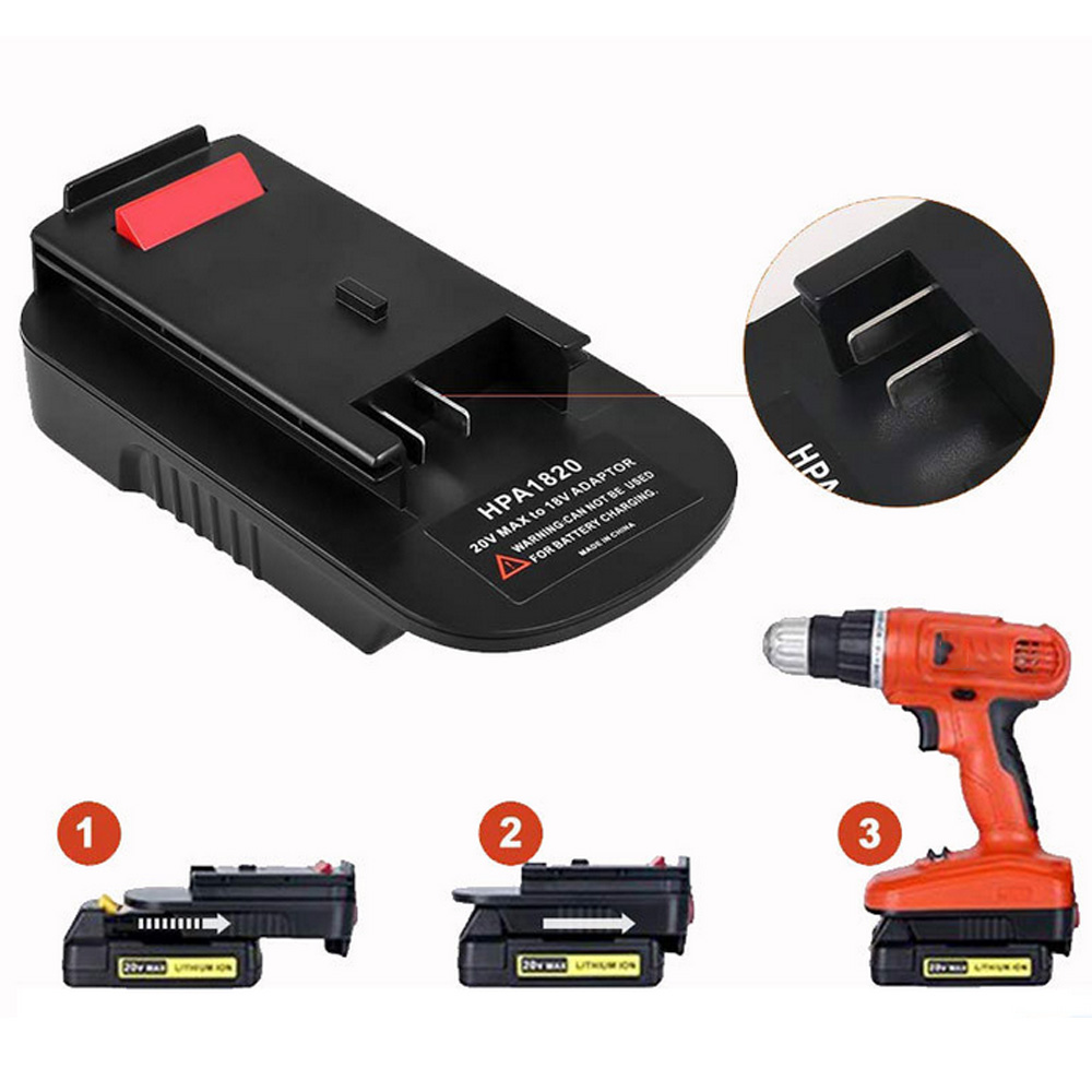 Black+Decker Tool 20V Max - HPA1820 Vervanging Adapter Voor Black &