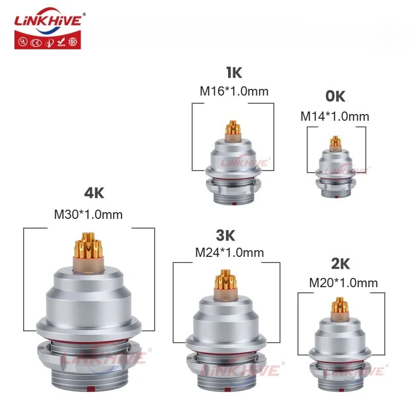 Push Fit Connector - Push-Pull-connector Compatibel met LEMO EEG-aansluiting/opname 0K