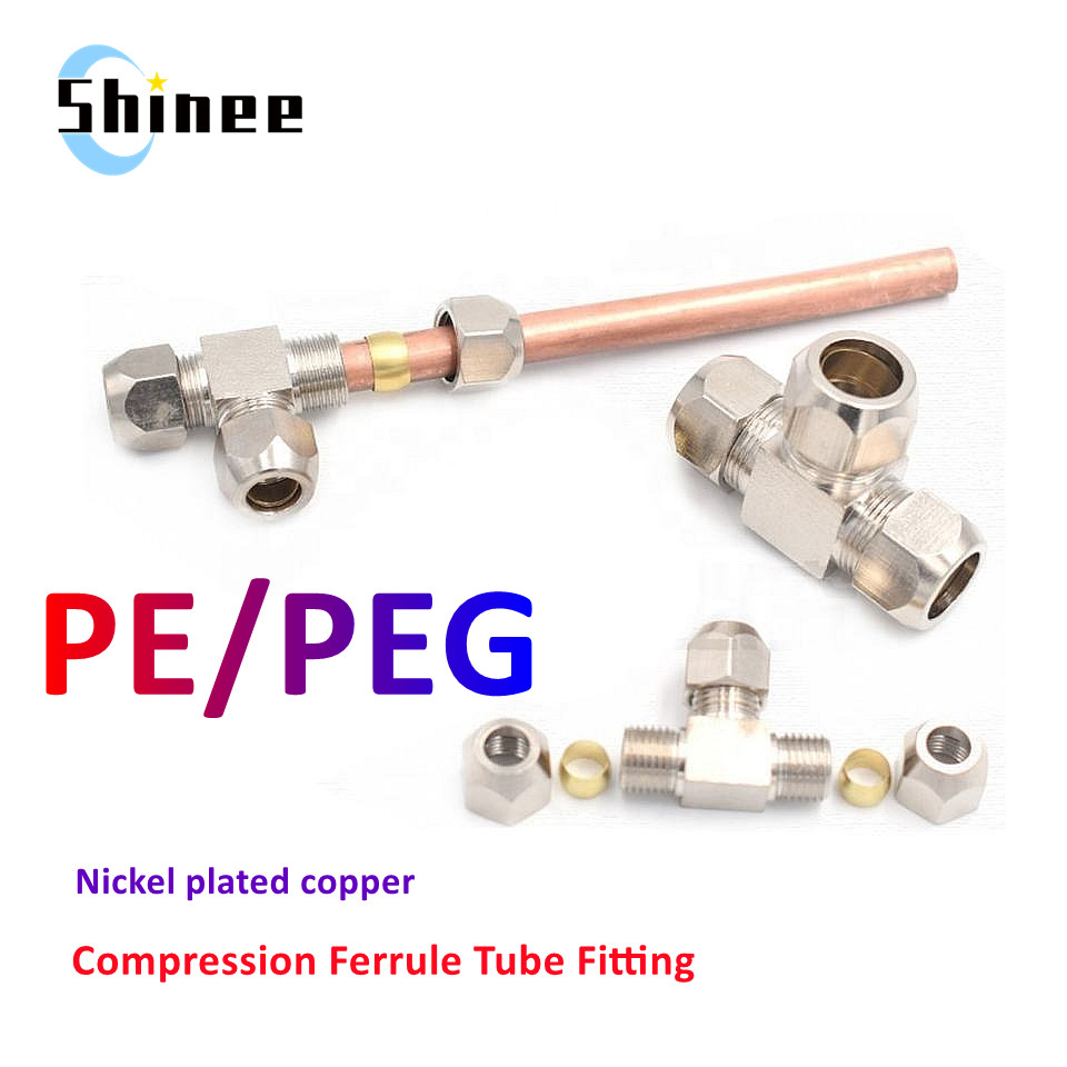 1Pcs Fittingen Messing T Type  - Compression Fitting Brass recensie en prijs